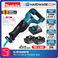MAKITA DJR186RFE CORDLESS RECIPROCATING SAW 32MM 2800SPM COME WITH 2x 3.0AH BATTERY & 1x CHARGER ( O
