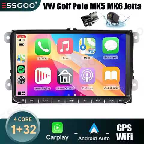 9" Android14 32G Car Stereo Radio For VW Golf 5 6 Passat B6 B7 Polo Touran Tiguan Caddy Apple CarPla