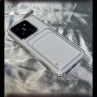 Transparent Silicone Phone Case with Card Holder Slot for OPPO Reno14/13/9/10 K12/K9X A2PRO A1/A72 I