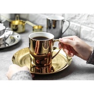 Gold ceramic Coffee Mug / Gelas kopi / Gelas Sultan