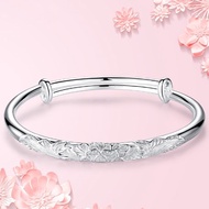 Silver Art Jewelry Ten Thousand Foot Silver 999.9 Sterling Silver Bracelet Female i ns Niche Design 