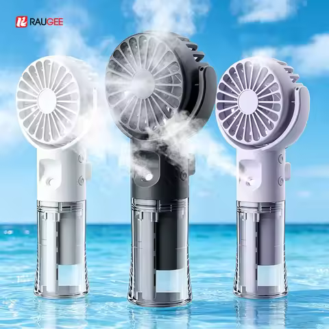 Portable Humidifier Fan Mini Water Spray Fan Rechargeable Battery Handhled Water Mist Fan 4 Gear Nec