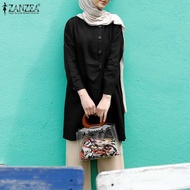 【ลดราคาเคลียร์สต๊อก】MOMONACO ZANZEA Muslimah ZANZEA ผู้หญิงมุสลิมอิสลามแขนยาวเสื้อบนเสื้อชุดเดรสมุสลิมขนาดพิเศษ #50