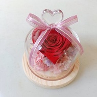 情人節禮物花束香水瓶金莎愛心型永生玫瑰花束 乾燥花告白求婚生