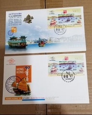 1997香港郵票展覽會 第1 1屆亞洲國際郵票展覽會首日封全2張
