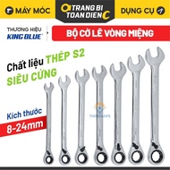 Kingblue KH1-B10/ KH2B9/ KH3B7 ring wrench set, size 8-24mm, high quality steel, neat fabric bag