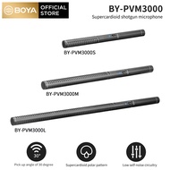 BOYA BY-PVM3000 Professional Microphone Supercardioid Electret Condenser Aluminum Mic for Video Interview Broadcast Filmmking Camcorder Audio Recorder DSLR Camera