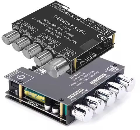 YS-S100L Bluetooth 5.1 2.1 Channel Power Audio Stereo Subwoofer Amplifier Board 50WX2+100W Power Aud