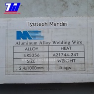 KAWAT LAS TIG ALUMUNIUM ER 5356 2.4MM ALLOY/FILLER 24 MM ER5356 / KG - DREAMS WOOD
