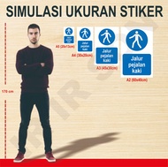 STIKER JALUR PEJALAN KAKI SAFETY SIGN K3 ISO ANSI