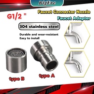 BE 304 Stainless Steel Faucet Adapter Nozzle Faucet Connector G1/2''