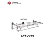 FOLDABLE TOWEL RACK EA-600PZ🛁 600mm Stainless Steel Towel Rack with Hooks – Wall Mounted