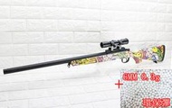 台南 武星級 BELL VSR 10 狙擊槍 手拉 空氣槍 狙擊鏡 彩色 + 0.3g 環保彈 (倍鏡瞄準鏡MARUI