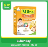 MILNA 8-12 bulan Bubur Bayi Sup Ayam Jagung Box - 120gr