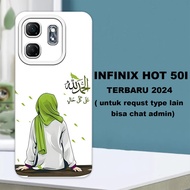 CC32 Flexible rubber softcase/ for infinix hot 50i 2024 hijab girl Motif latest infinix hot 50i/case