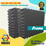 Evamat Merk Eccomat Polos Hitam Murah 30x30x05 Cm Puzzle Lantai Alas Matras