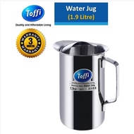 TOFFI Water Coffee Tea Juices Jug (Hot/ Cold)/ Jag Air Katering Stainless Steel (1900ml) 3 Months Wa