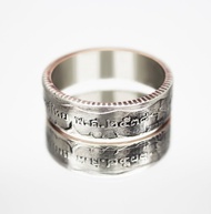 泰國硬幣戒指 5 泰銖 1994。男士硬幣戒指 女士硬幣戒指