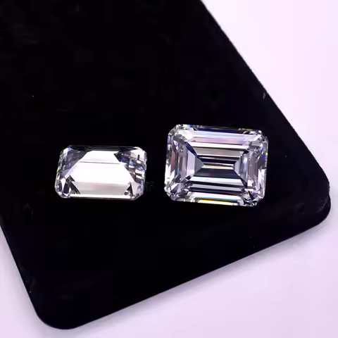 Grade AAA Cubic Zirconia Rectangle Faceted Gemstone Emerald Cut Cubic Zirconia CZ032