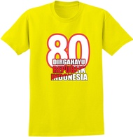 KAOS ATASAN OBLONG PRIA DEWASA DISTRO LENGAN PENDEKKAOS 17 AGUSTUS KE 80 XS-XXL-377