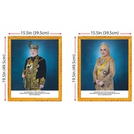 Bingkai Potret Agong Dan Permaisuri Agong 49.5cm x 39.5cm