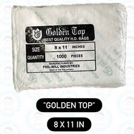 Golden Top Plastic Bags (LABO) - 8x11