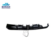 สปอยเลอร์ท้ายพร้อมไฟสี่เหลี่ยมและดิฟฟิวเซอร์ขอบท้ายสำหรับ BMW 3 Series E46 สีดำ