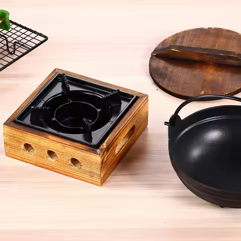 Cast Iron Sukiyaki Hot Pot Japanese Style Large Capacity Non-Stick Stew Soup Pot Outdoor Cooking Boi