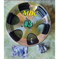 2024 BAJAJ RE  TVS KING ALLOY MAGS WHEEL size 4  00x8 With STUD BOLT And NUTS