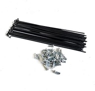 KTKEET 13G Ebike Spokes 2.3mm High-Carbon Steel Bicycle Spokes 65-305mm Bike SpokesBlack/Silver J Be