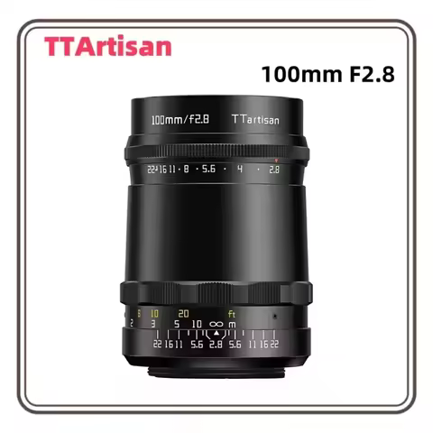 TTArtisan 100mm F2.8 MF Full Frame Soap Bubble Bokeh Camera Lens for M42 Mount Adapt to Sony E Fujif