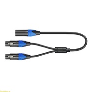 Doublebuy 50cm 19 6inch Microphone Cable Male to Double Female Y Splitter Cord Wire