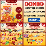 750gm Combo Gula Gula Borong ROSHEN Crazy Bee Jelly Candy Gula Gula Viral Gummy Halal Gummy Candy Ho