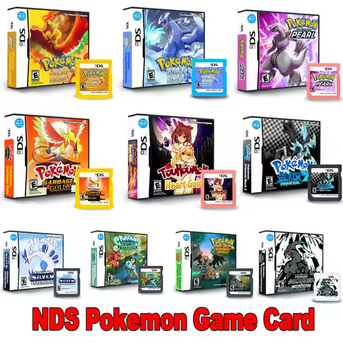 Pokemon NDS Game Card 3DS 2DS DS Card Garbage Gold Legacy Edition Game Card Touhoumon Heart Gold Col