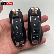 [Mr.Key] Porsche Car Key Fob Replacement Remote Key Cover for Macan Cayenne Panamera 911 718 Boxster