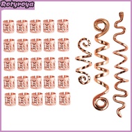 6/28Pcs/Set Hair Accessories Set Women Alloy Braid Beads Clips Easy to Use Hair Accessories Pirate C