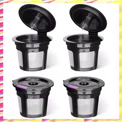 ABJJ Reusable K Cups For K Mini, K Elite, K Classic, K Compact, K Latte, K Select And All 2.0 & 1.0 