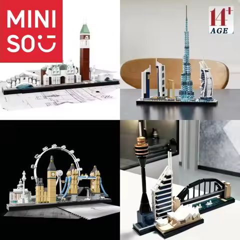 MINISO Venice London Dubai Sydney city building skyline building block gift 21034 21032 21052 21026