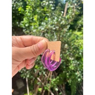 Big Purple Hoop Earrings Bright And Cute