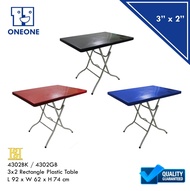 4302BK / 4302GB 3x2 Rectangle Plastic Table - B&amp;B Plastic