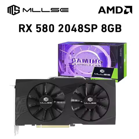 MLLSE AMD Radeon RX 580 8GB Graphics Card GDDR5 256-bit PCI Express 3.0 ×16 8Pin 14 NM Gaming GPU De
