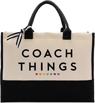 Coach Things Canvas Bag Gift, Coach Gift, Cotton Canvas Tote Bag, Utility Tote Shopping Bag Grocery Bags, Women Coach Canvas Beach Bag Gift, Appreciation Gift for Coach Teacher Colleagues