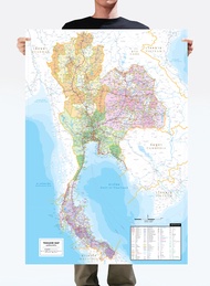 โปสเตอร์แผนที่ประเทศไทย Map of Thailand