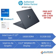 HP Envy x360 Laptop Blue 13-bf0005TU/Silver 13-bf0006TU(Intel Core i7 12th/16GB RAM/512GB SSD/13.3" Touch IPS/Win11/OPI) (T&amp;G/Grab E-Wallet Rm100)