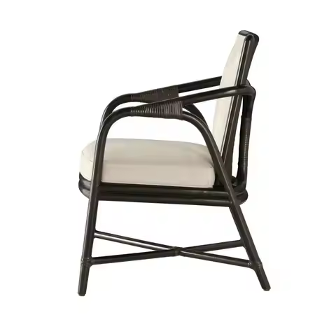 ※w Louis Wicker Rattan Dining Meditation Arm Chair Indonesia Vietnam Commercial Cane Chair for Resta