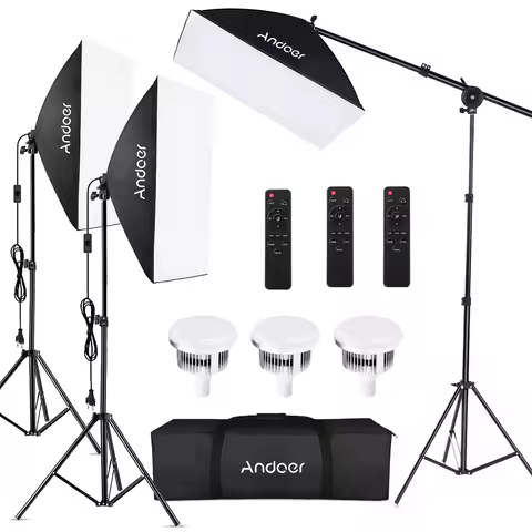 Studio Photography Light Kit Softbox Lighting Set with 85W 2800K-5700K Bi-color Temperature LED Ligh