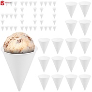 200 Pcs 4.5 oz Single Use Paper Cone Cup Stackable Cone Cup Easy to Clean Paper Conical Water Mug fo