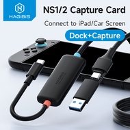 Hagibis USB3.0 Video Capture Card Portable TV Dock with 100W PD for Switch 1/2 to iPad Car Cable Gam