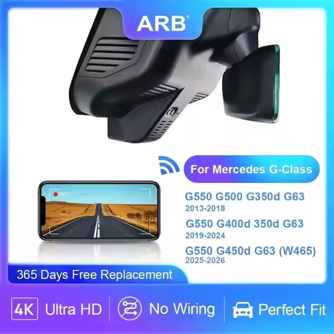 For Mercedes G-Class G550 G63 W463 W465 2013-2026, ARB 4K Dashcam with Night Vision, WIFI APP, Loop 
