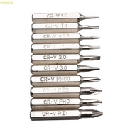 weroyal 10pcs 28mm Magnetic for CR-V Precision Screwdriver Bit Set PH00 PH0 Z1 Z0 3 0 2